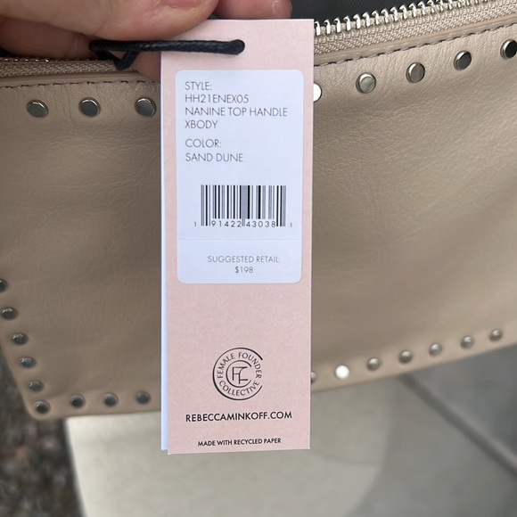 Rebecca Minkoff Cream Studded shoulder/ CB handbag - Picture 5 of 5